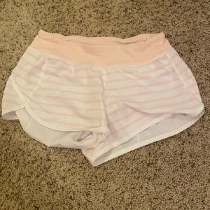 pink and white Ivivva shorts